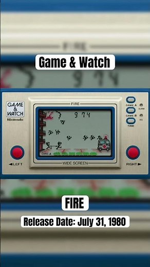 Fire and the Nintendo Game & Watch. #gameandwatch #nintendo #retrogaming #retrogames #retrogame