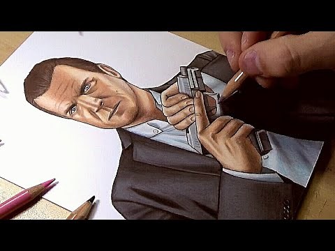 Drawing Michael from GTA V