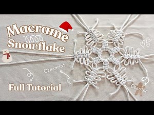 Easy Macrame Snowflake Ornament ❄️ Christmas Viral DIY (Full Tutorial)