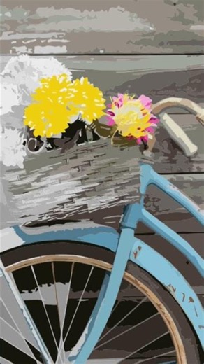 BEAUTIFUL FLOWERS ON A VINTAGE BIKE