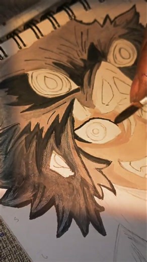 “Inosuke Hashibira 🔥 | Demon Slayer Anime Drawing | Beast Mode Art 🐗”#TUTORIAL ART
