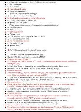 Fire Life Safety Director F-89 (FLSD) Practice Test with Scenarios Part: 3