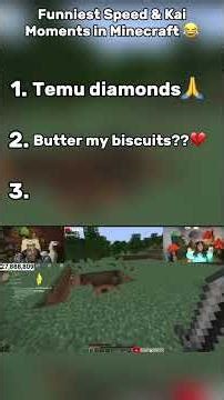 Funniest Speed & Kai moments in Minecraft😂 | Credits to ‪@IShowSpeed‬ ‪@KaiCenat‬ | #minecraft #funny