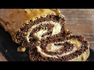 Φανταστικό Ρολό Σοκολάτας - Chocolate Peanut Butter Swiss Roll