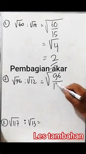 cara membagi bilangan akar #bukumatematika #maths #bentukakar #sma #bilangan #kelas