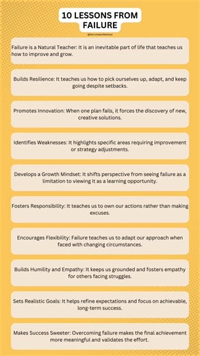 10 Lessons from Failure #lifelessons