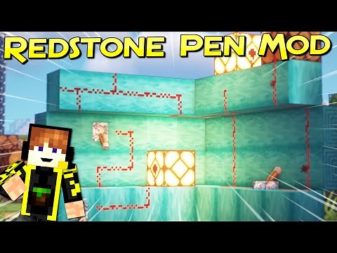 Redstone Pen Mod | Ahora Es Mas Facil Usar La Redstone | Forge | Minecraft 1.16.5 Review En Español