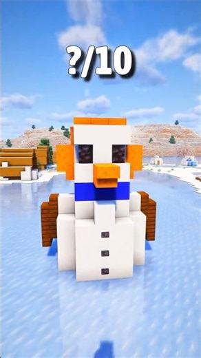 Minecraft Snowman with Blue Scarf Build Tutorial ☃️🥕 | Cozy Winter Decoration Idea!