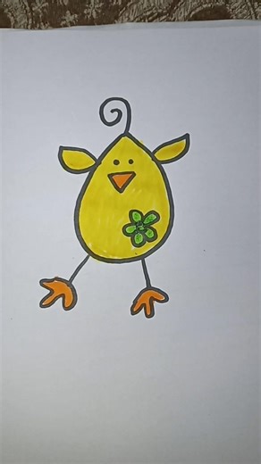 Easy cartoon drawing #viral #trendingshorts #art #ytshorts #drawing