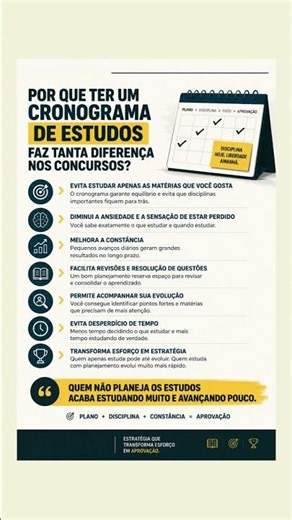 Cronograma de Estudos para Concursos🚀
