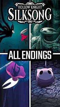 ALL ENDING CUTSCENES (Good, Bad, True Endings) | Hollow Knight: Silksong [Showcase]