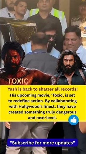 Yash’s TOXIC Goes Global! 🌍 Breaking Records with Hollywood Action! 🎬 #shorts #ytshorts #bollywood