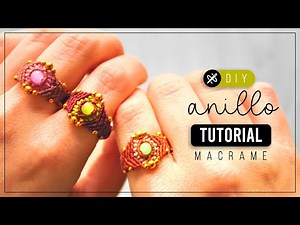 DIY Cika Ring » 🍬 tutorial | How to make a woven yarn ring | DIY ● Macrame ring #240