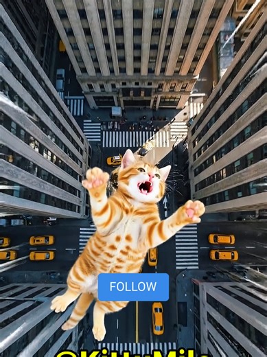 Puppy Saves Cat Falling from Building