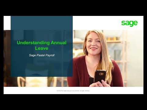 Sage Pastel Payroll & HR - Understanding the different elements of Annual Leave