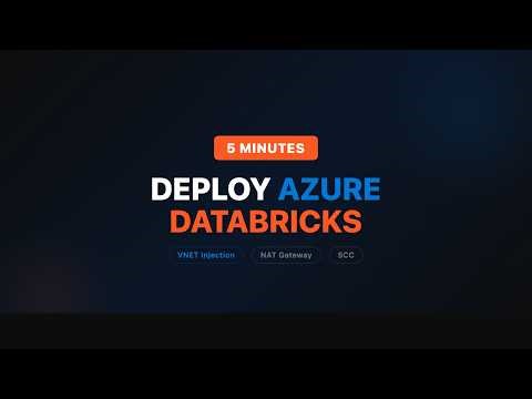 Deploy Azure Databricks in 5 Minutes — VNET Injection + NAT Gateway