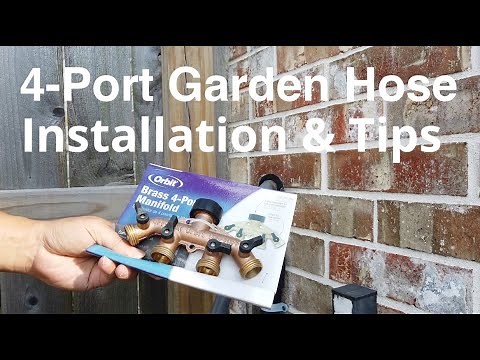 Installing Orbit 4 port garden hose splitter / manifold / Y-adapter - you can use multiple hose