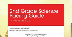 2nd Grade Science Pacing Guide