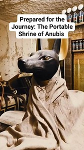 Why is this statue on poles? 🤔 This stunning image shows Anubis, the god of embalming, resting on a palanquin (a portable shrine). The ancient Egyptians believed the journey to the afterlife was a physical one. This shrine was designed to be lifted and carried by priests on their shoulders, leading the funeral procession to the tomb. Once placed inside, he became the eternal sentry, watching over the king's internal organs and treasures. The mix of black resin and gold leaf is simply mesmerizin