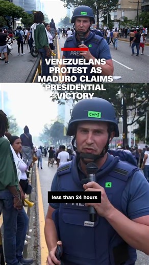 CNN's Stefano Pozzebon reports from the streets of Caracas, Venezuela, as protests continue after Nicolás Maduro claimed a presidential victory. Read more: https://cnn.it/3SsApB1 | CNN International