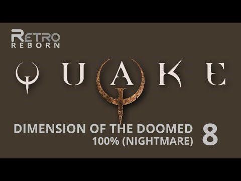 Quake (DOS) - Dimension of the Doomed - 100% (Nightmare) 8 - The House of Chthon