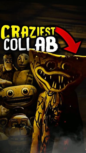 The CRAZIEST Mascot Horror Crossover Yet?! 😱 #bendyandtheinkmachine #poppyplaytime #shortsvideo