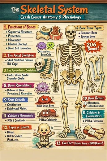 The Skeletal System: Crash Course Anatomy & Physiology #shorts #crashcourse #anatomy