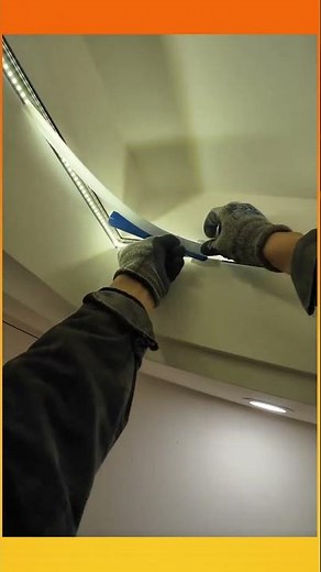 Installing LED strip lights along the house ceiling to create soft, modern, and decorative lighting.