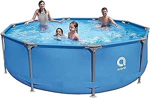 10ft x 30in Above Ground Swimming Pool,Outdoor Round Frame Steel Frame Pool for Backyard Garden Kids Family