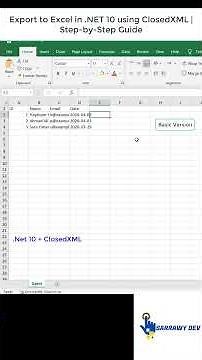 Export to Excel in .NET 10 like a PRO! 🚀 #Shorts