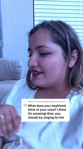 Reply to @horrorismytherapy He didn’t want to be on camera but this was a cute idea 💖 #singing #relationship #react #love