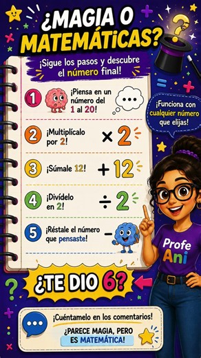 🎩 ¿Magia o Matemáticas? 🤯 Haz el cálculo y sorpréndete