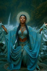 Yemaya Goddess Art Print: Yoruba Water Deity Satin Poster - Etsy