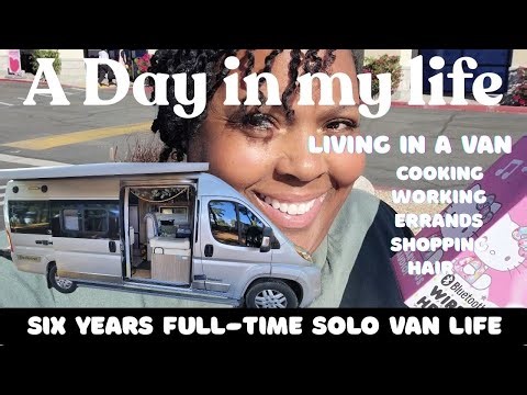 My Van Life: Spend a Productive Day With Me | Cooking, Gardening, Hair (Mini-Twist) + Shopping