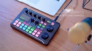 F998 Podcast Equipment Bundle, Audio Interface & BM888 Recording Studio Microphone, Professional Live Sound Card w/Dj Mixer Effects & Voice Changer for Live Streaming Gaming YouTube TikTok(Black)