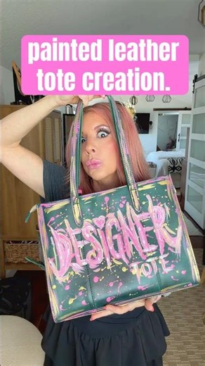 I Painted My Old Leather Purse… Now It Looks Designer 🎨👜 #painting