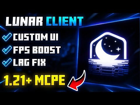 Lunar Client For MCPE 1.21+ 😳 | Ultimate FPS Boost Client !