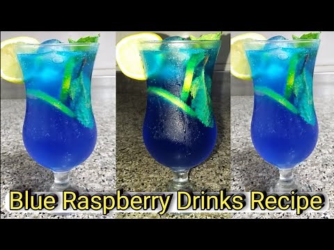 Refreshing Blue Raspberry Drinks Recipe | Cool and Easy Summer blue lagoon recipe |