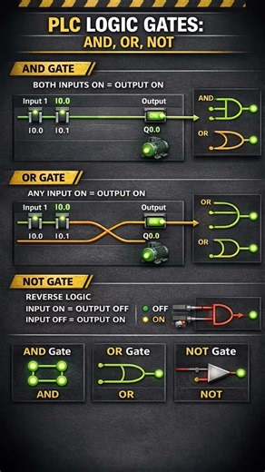 PLC AND OR NOT Gate Explained in Hindi | PLC Logic Gates Basics
