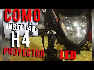 Como INSTALAR/ HOW TO INSTALL PROJECTOR LAMP MINI LED H4 HS1 (REVIEW) PLUG AND PLAY AT MOTORCYCLE