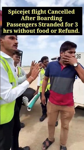 Spicejet flight cancelled After Boarding Chennai to Hyderabad passengers stranded for 3 hrs no food.