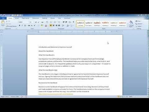 Word 2010: AutoFormat Command