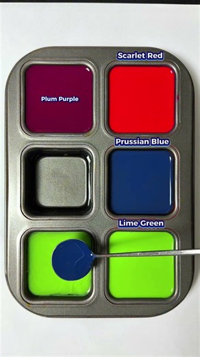 Amazing Color Mixing with Just 3 Base Colors #colormixing #satisfying #mixcolor