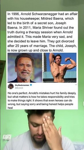 In 1996 Arnold Schwarzenegger had an affair with his housekeeper Mildred Baena
