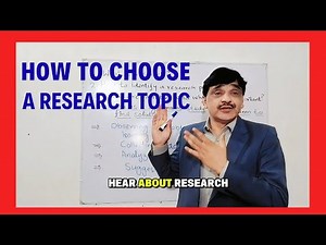 How to choose a research topic || What is research||How to Refine a Research problem with Variables