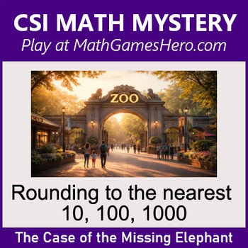 Rounding to the nearest 10, 100, 1000 | Digital CSI Math Mystery Game