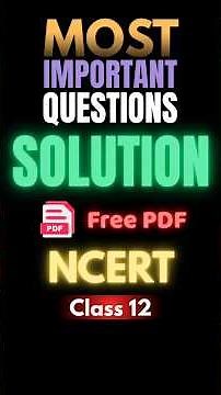 Solution of Most Important Questions 🔥 Class 12 Maths | Free PDF 📝 | CBSE Board Exams 2026