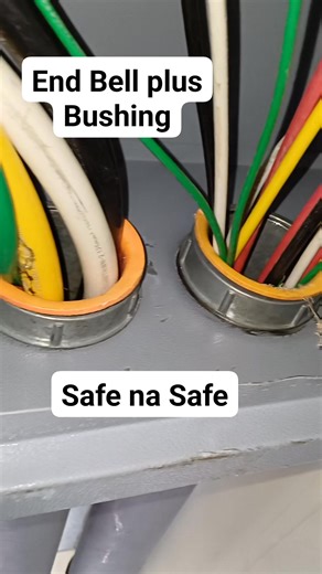 Conduit end bell plus bushing Para safe ang wiresa physical damage lalo sa cable pulling #electrician #relay #control #power #technician #switch #wiring #engineering #DIY #electrical | Electricians Guide