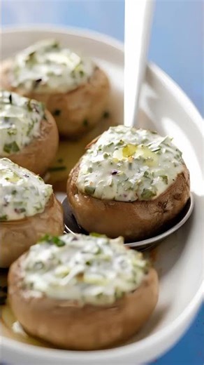 Gefüllte Champignons mit Petit-Suisse-Frischkäse