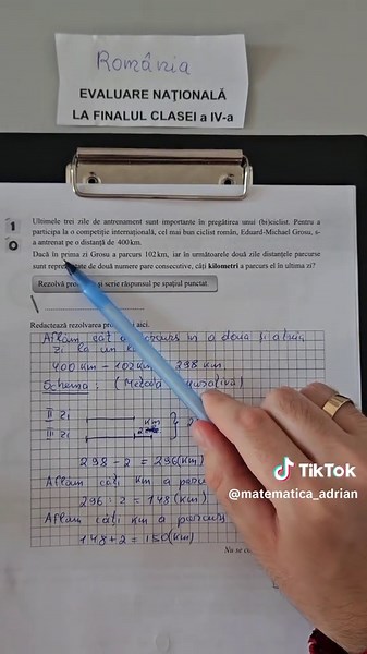 #matematica_adrian #evaluareanationala #clasa4 TikTok